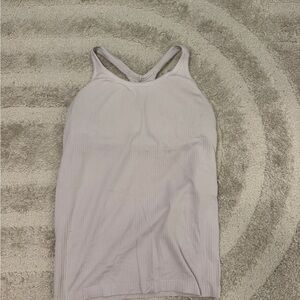Amazon Gray and Purple Fitted Sleeveless Tank Top